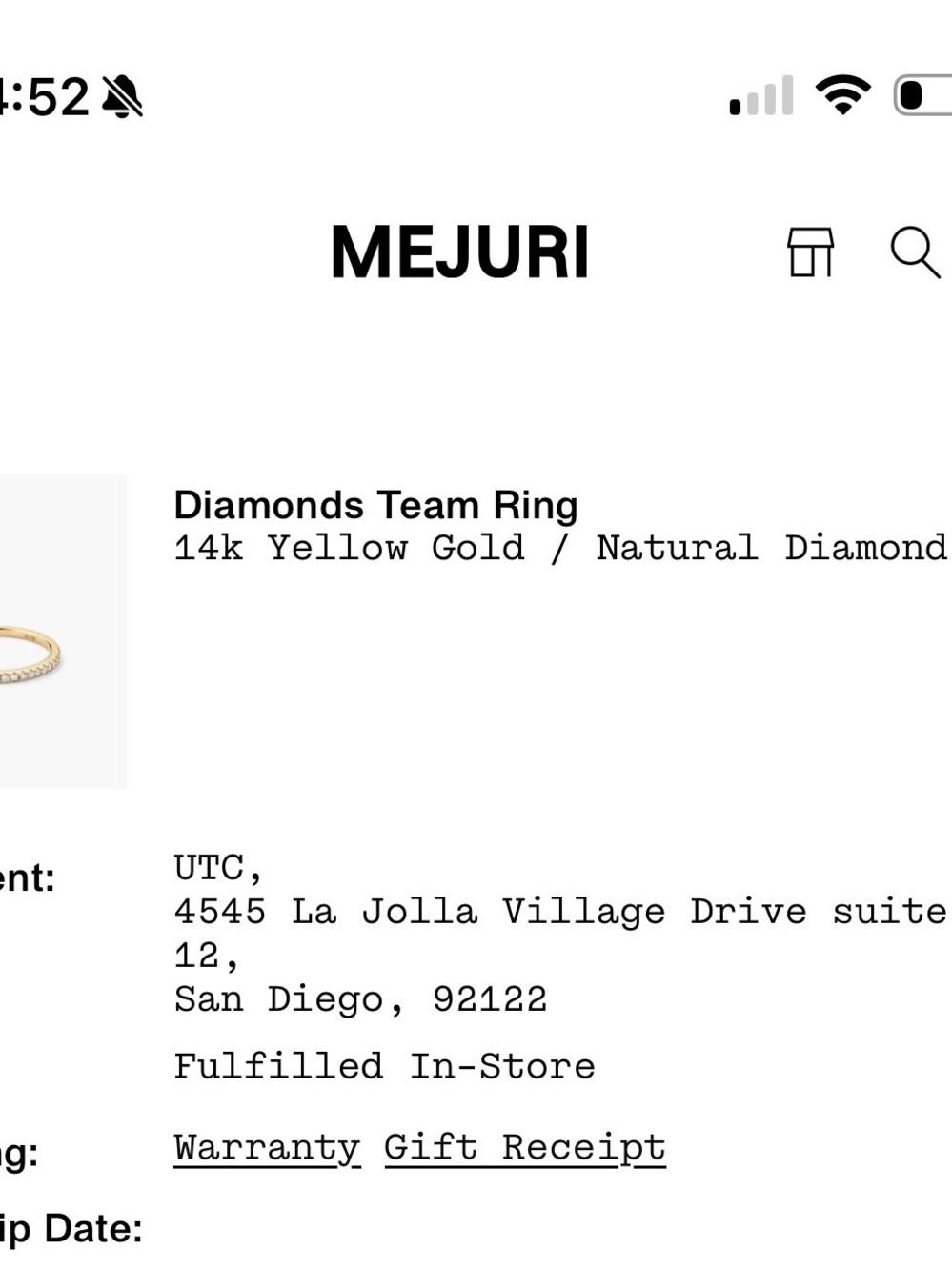 Mejuri 14K Diamond Teams Ring - Picture 8 of 8